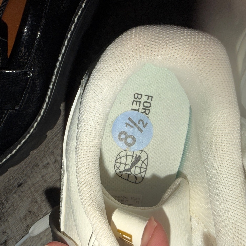 Puma Cream Lace-Up Sneakers - Picture 4 of 6